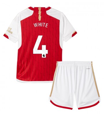 Arsenal Ben White #4 Primera Equipación Niños 2023-24 Manga Corta (+ Pantalones cortos)